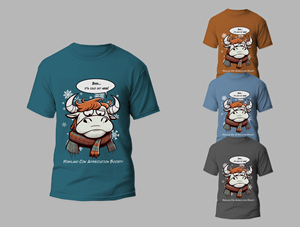 Funny Cold Highland Cow