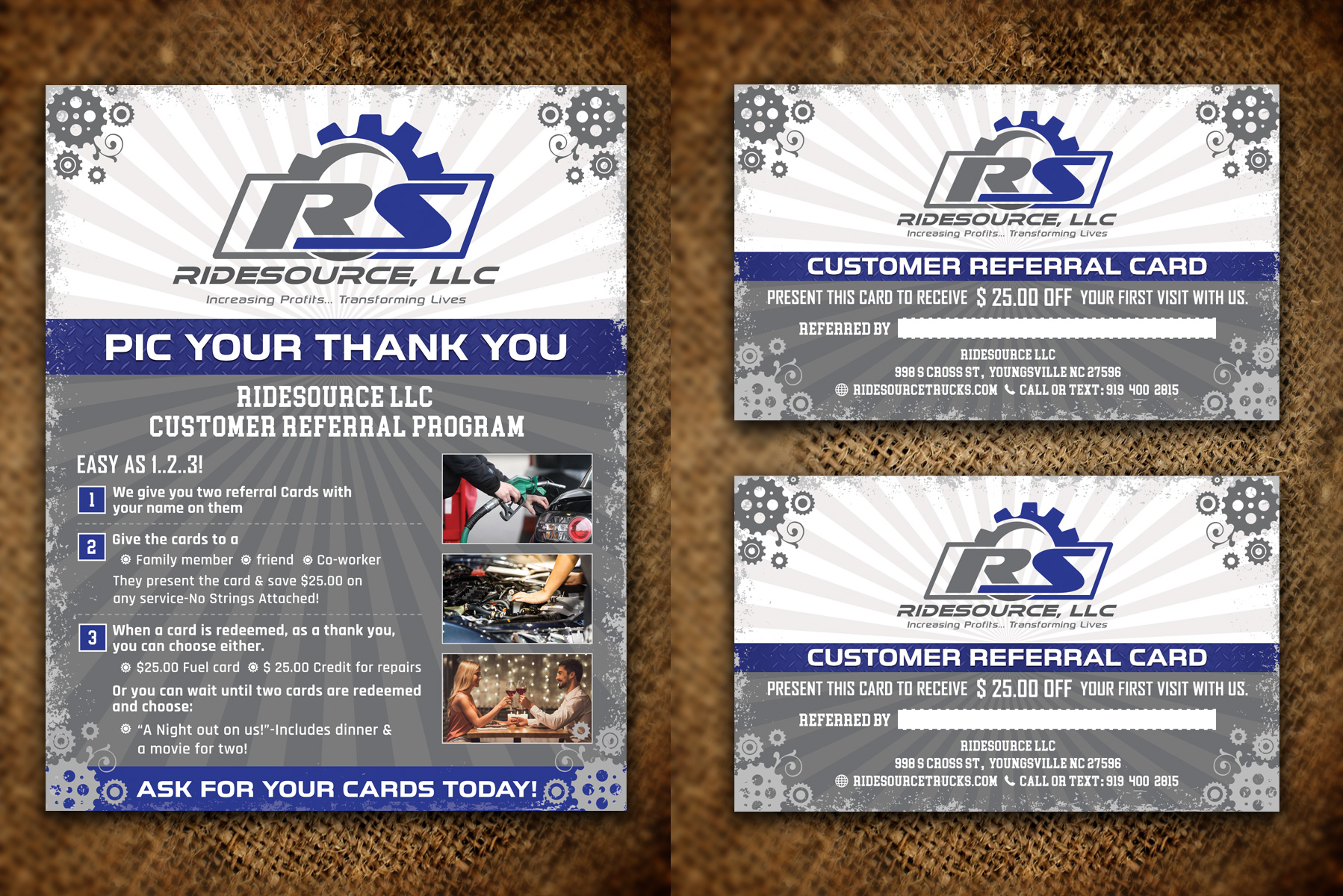 Diseño de Tarjeta de Presentación por Sandaruwan para RideSource, LLC | Diseño #29748770