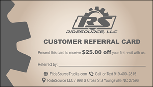 Business Card Design by MarkoE for RideSource, LLC | Design: #29750116