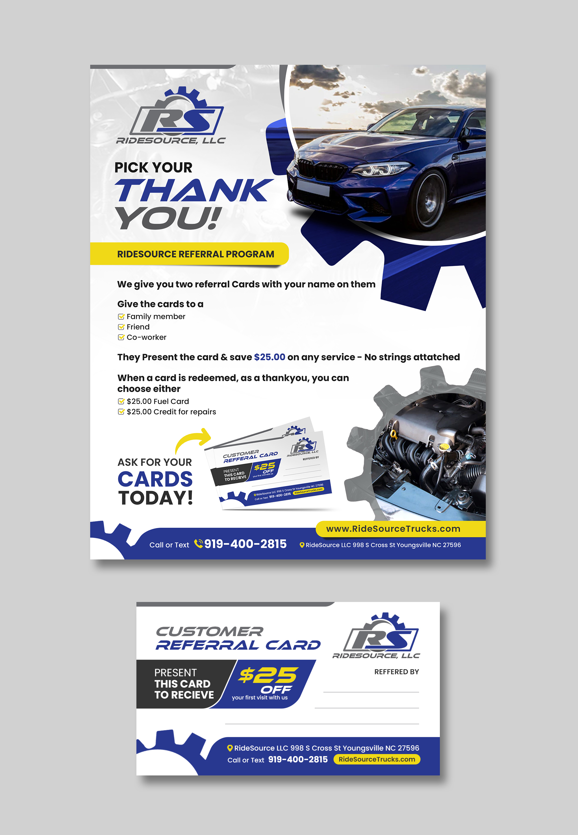 Business Card Design by debdesign for RideSource, LLC | Design #29748801