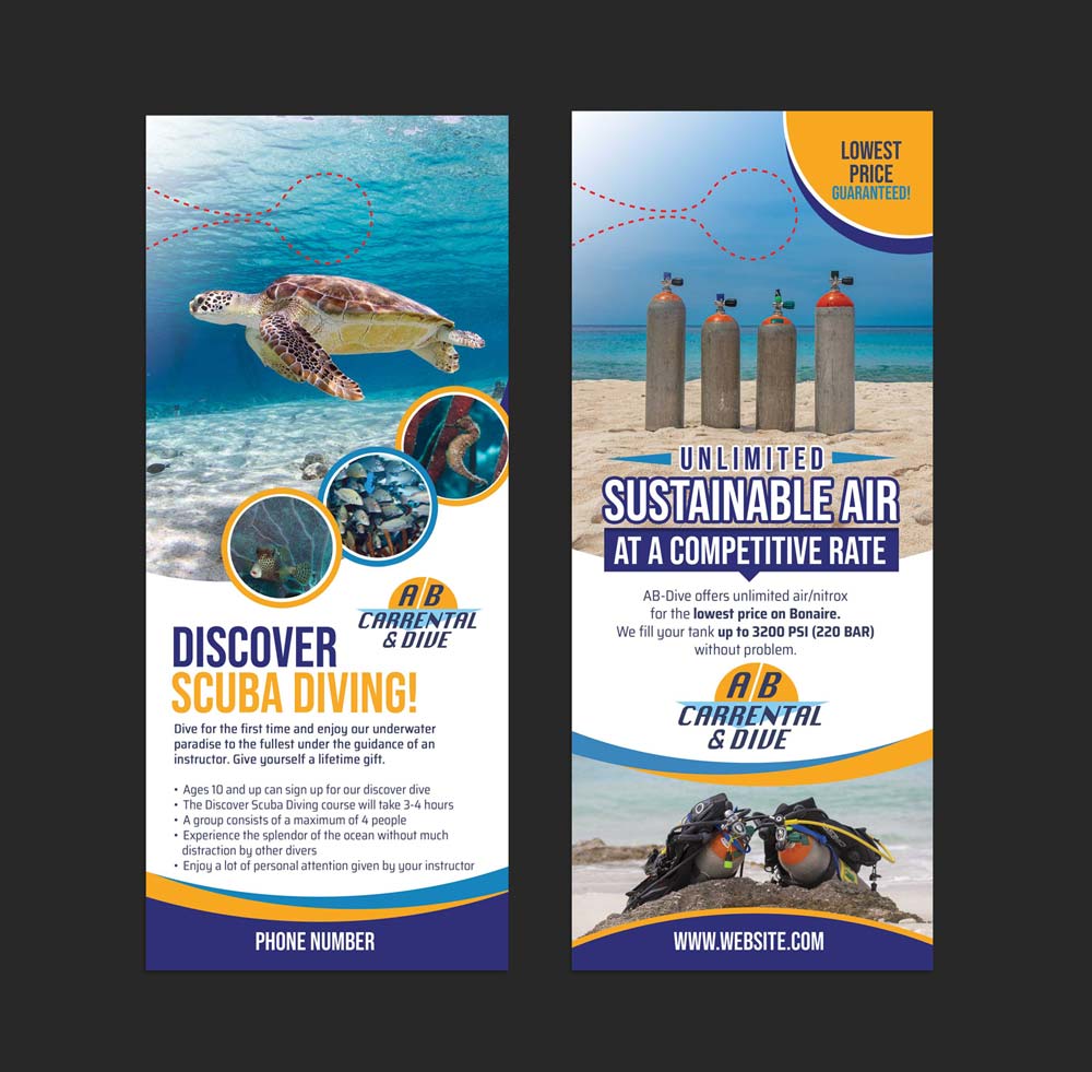 Flyer Design by DA. for AB Dive | Design #29760321