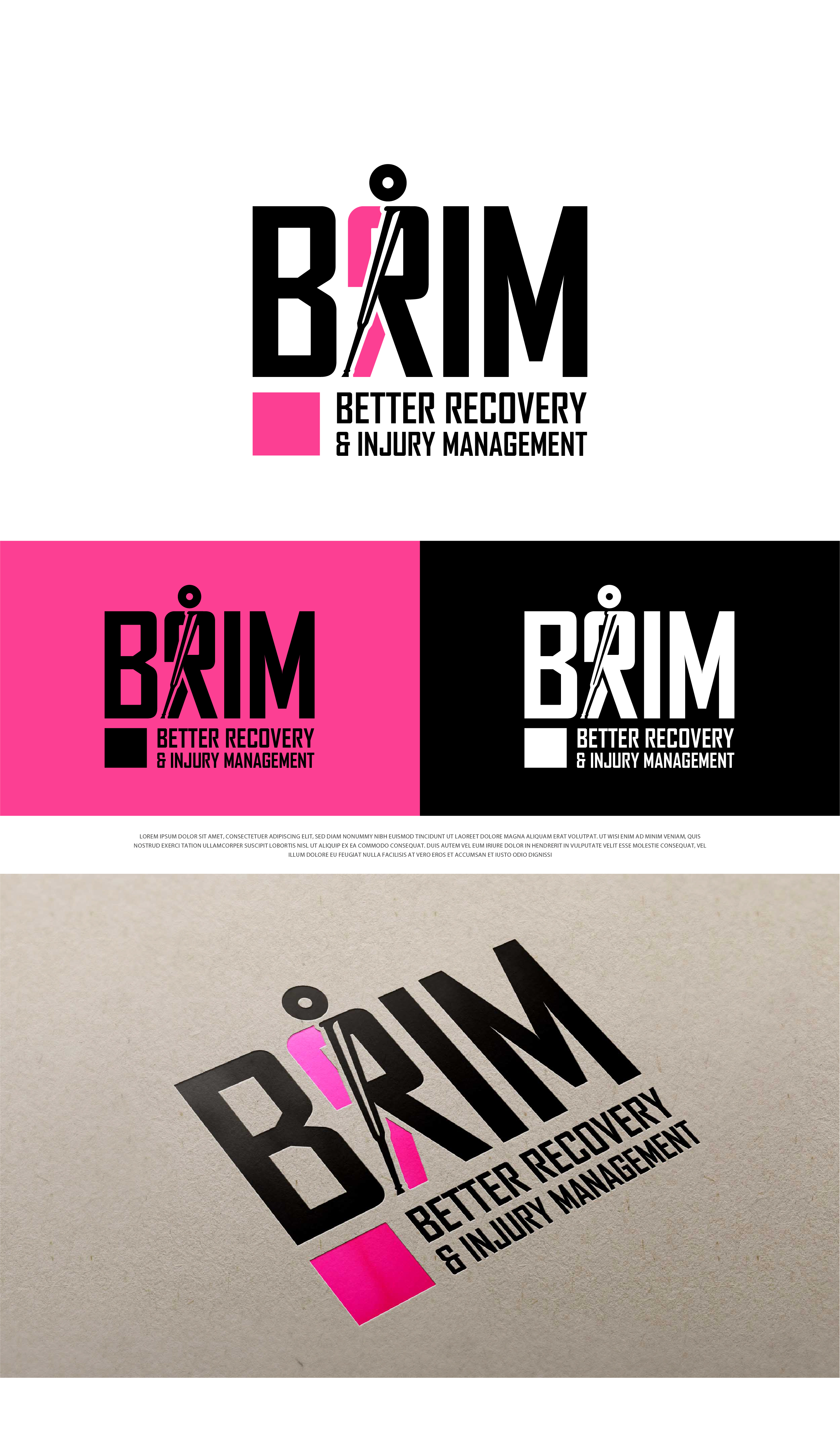 Logo Design by one1.fz for Better Recovery & Injury Management (BRIM) | Design #29757894