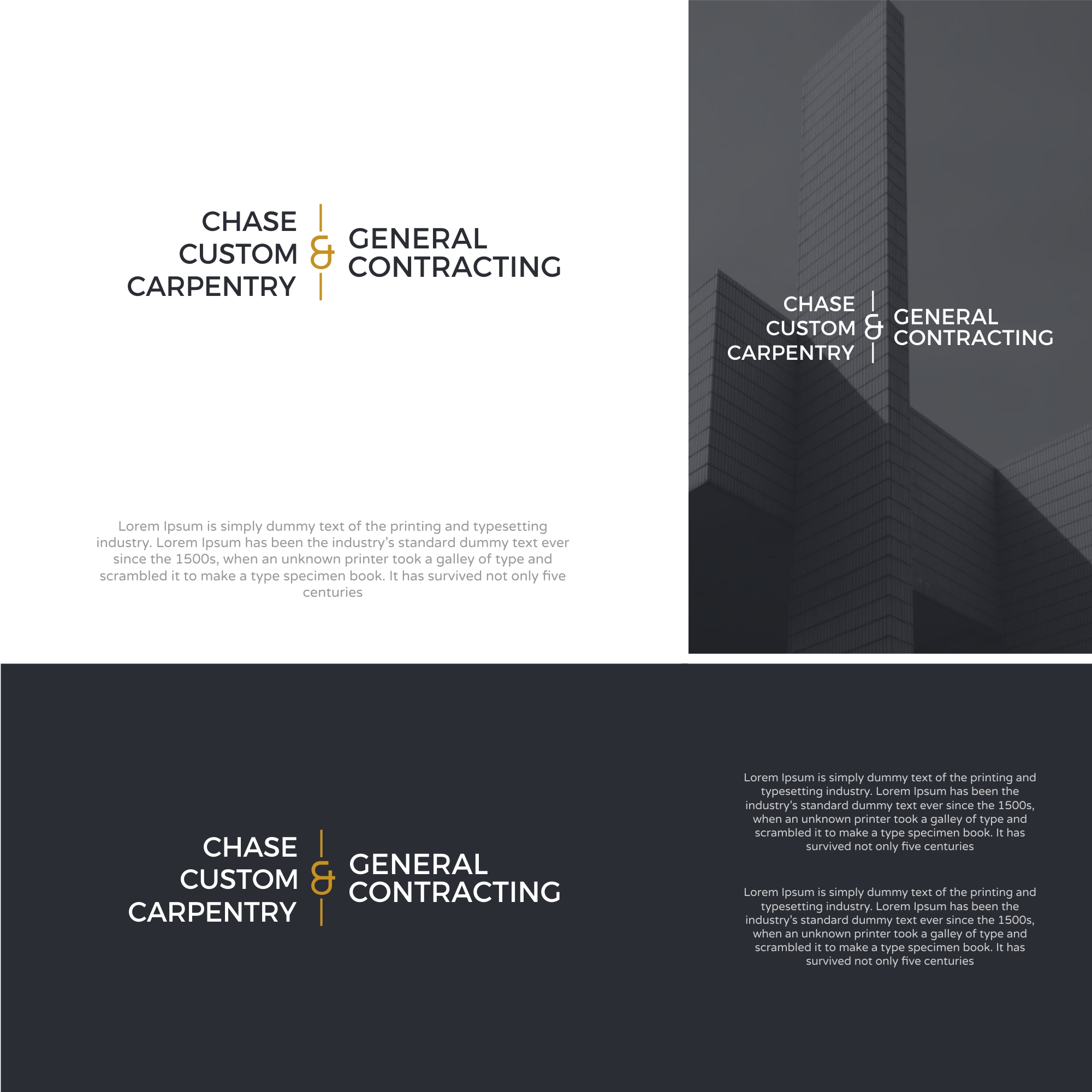 Upmarket, Professional, Construction Logo Design for Chase Custom ...