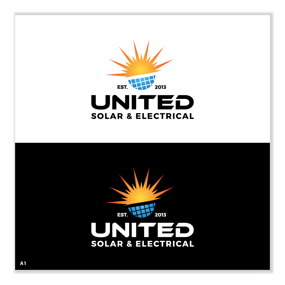 Logo Design by Sujit Banerjee for United Solar & Electrical | Design #29760613