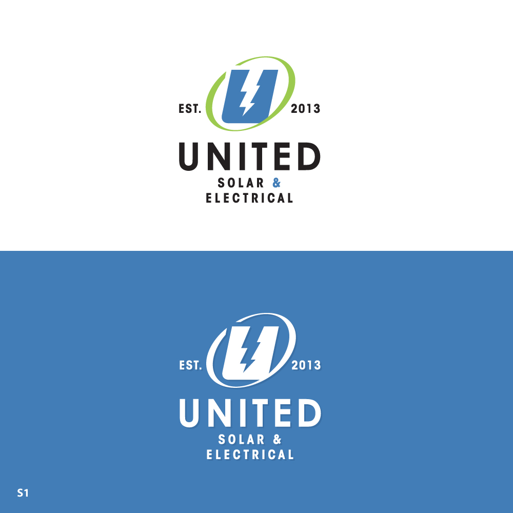 Logo Design by Sujit Banerjee for United Solar & Electrical | Design #29760618