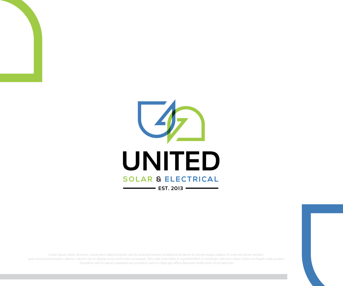 Logo Design by ecorokerz for United Solar & Electrical | Design #29760287