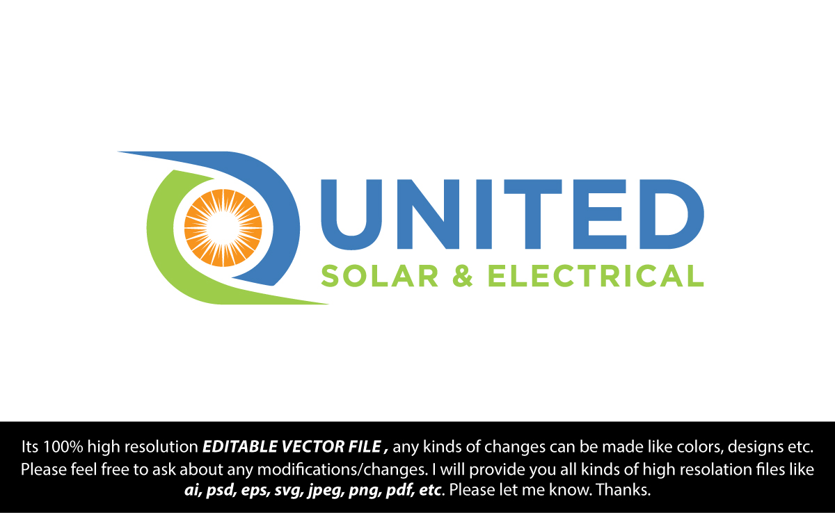 Diseño de Logo por FireflyArt para United Solar & Electrical | Diseño #29758652