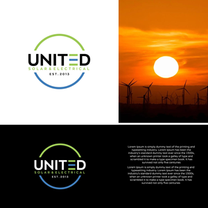 Logo Design by SigmaStudio for United Solar & Electrical | Design: #29759094