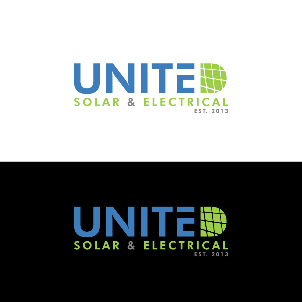 Logo Design by AlphabetZero.co.uk for United Solar & Electrical | Design #29775982