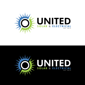 Logo Design by AlphabetZero.co.uk for United Solar & Electrical | Design: #29775985