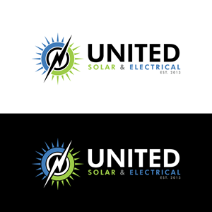 Logo Design by AlphabetZero.co.uk for United Solar & Electrical | Design: #29775986