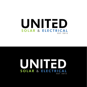 Logo Design by AlphabetZero.co.uk for United Solar & Electrical | Design: #29775991