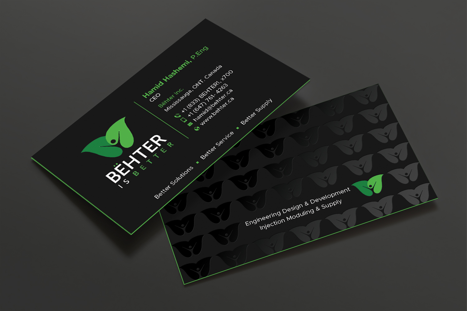 Visitenkarten-Design von DesignShout für Behter Inc. | Design #29770652