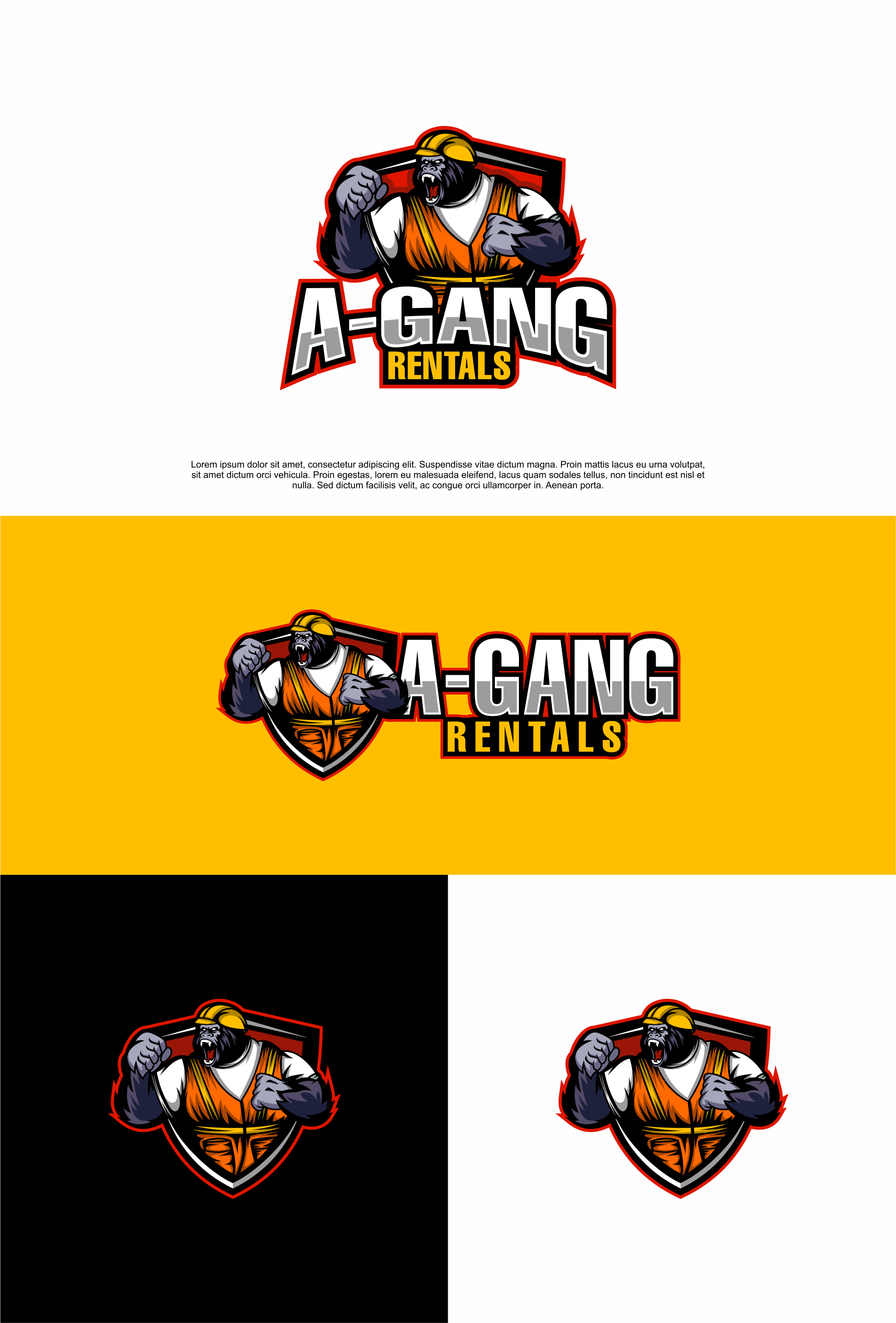 Logo-Design von Nembelas Studio für A-GANG EQUIPMENT RENTALS LLC | Design #29861820