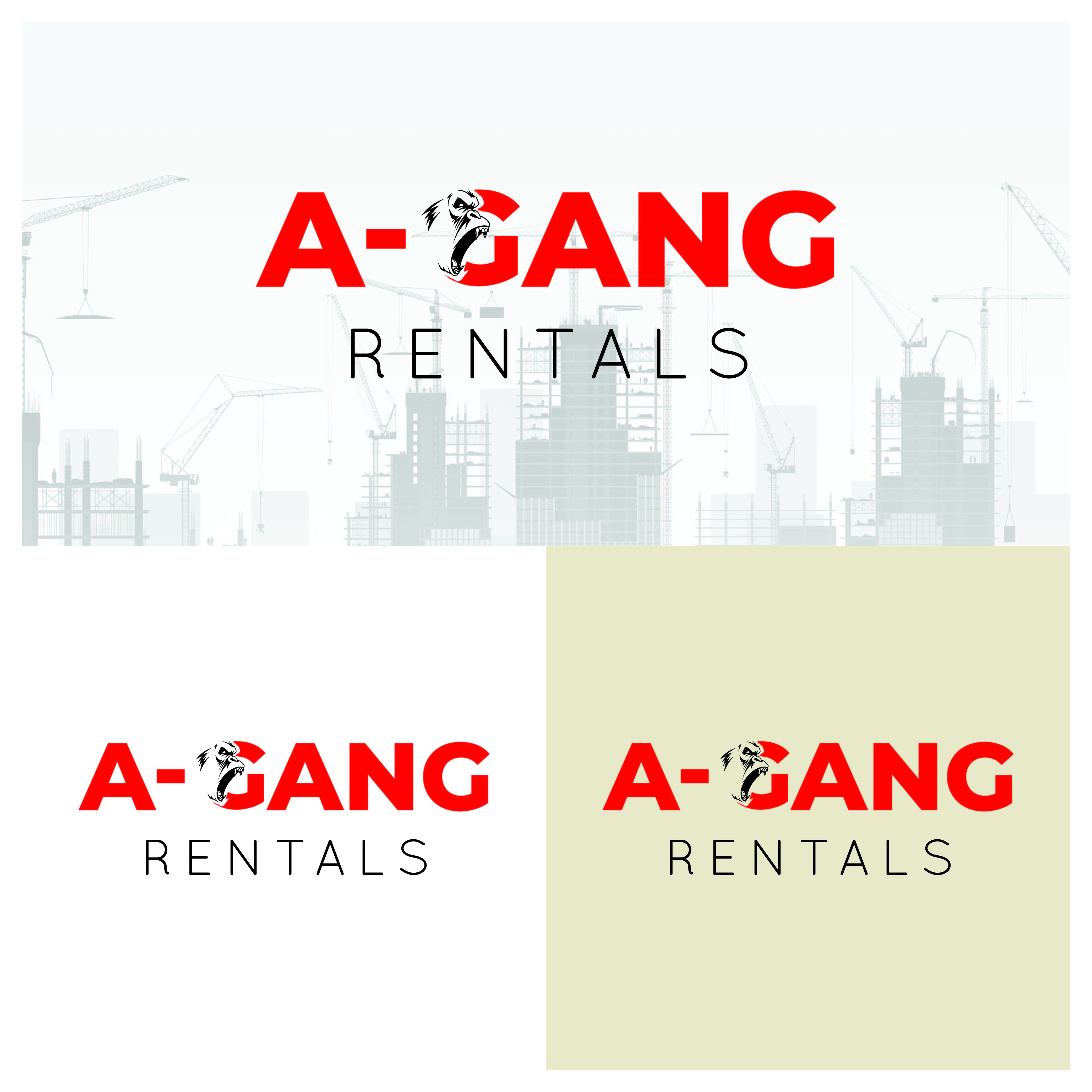 Logo Design by nthamali85 for A-GANG EQUIPMENT RENTALS LLC | Design #29853604
