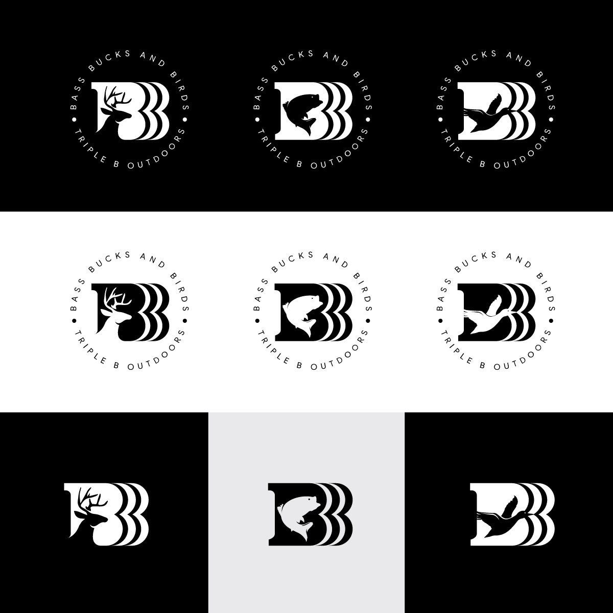 Logo Design by chris Ray for Bass, Bucks, And Birds | Design #29849008