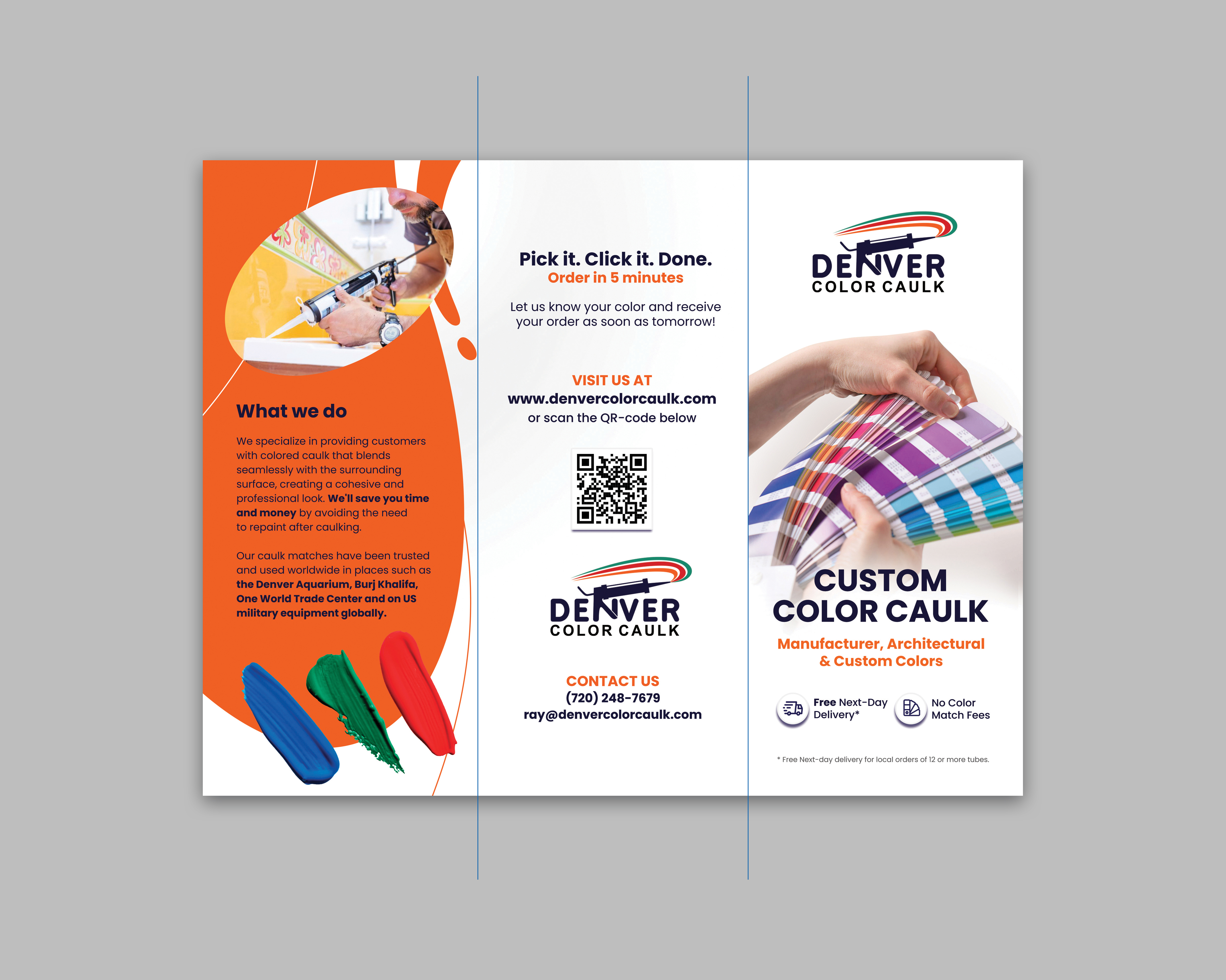 Flyer Design by Oleksandra Den for Denver Color Caulk | Design #29911550