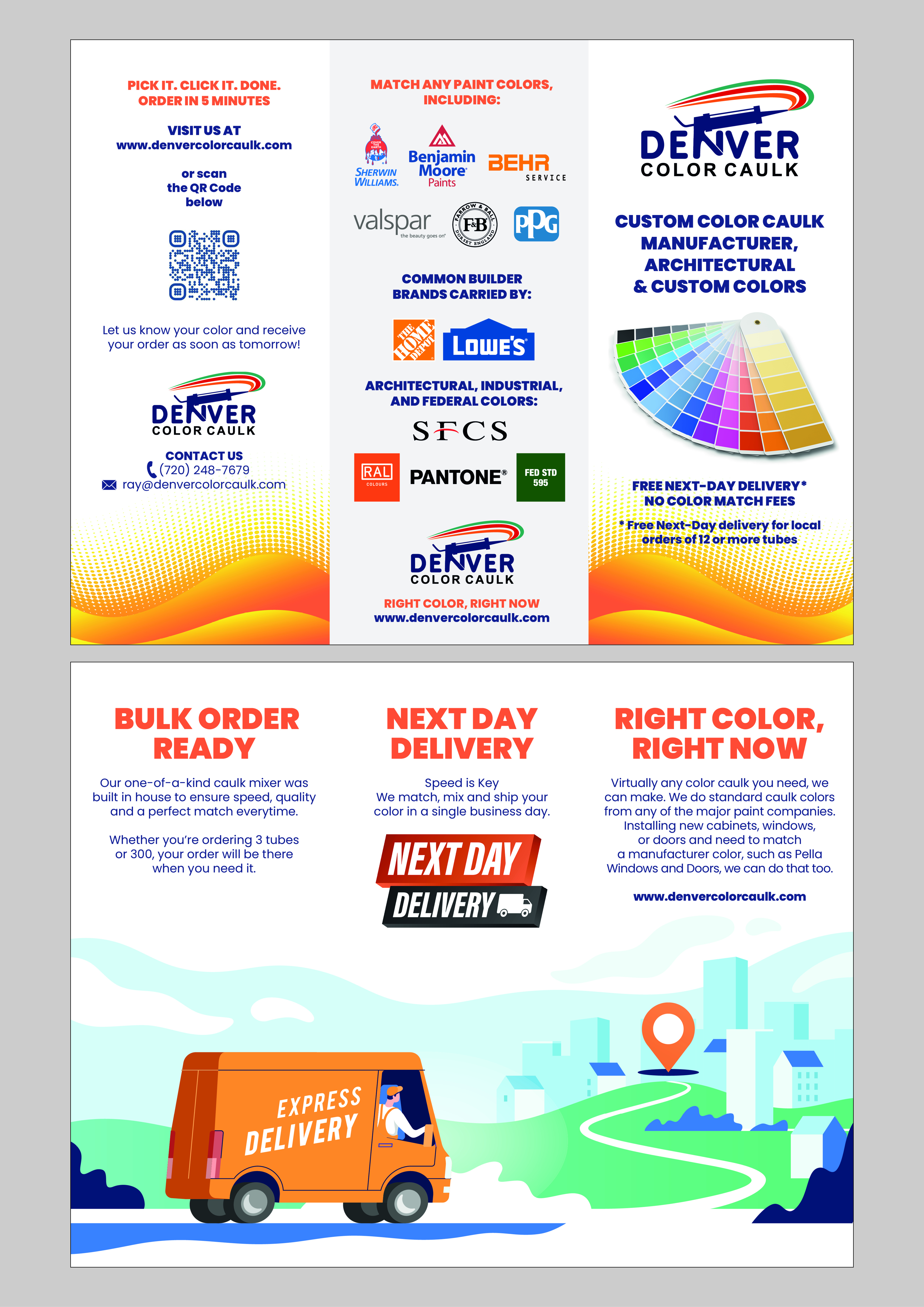Flyer Design by MarkoE for Denver Color Caulk | Design #29790927