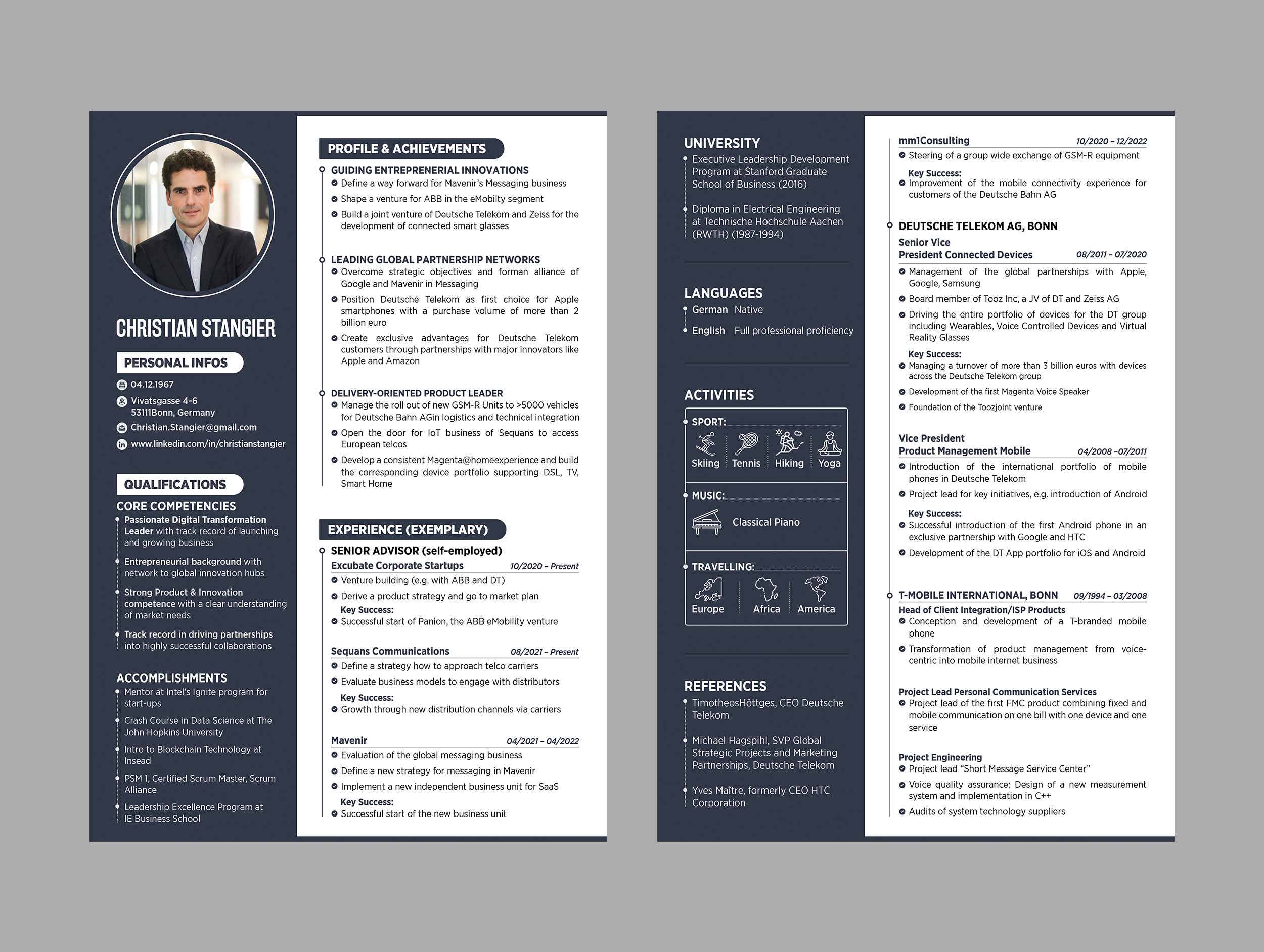 Lebenslauf-Design von GraphicsGuru für dieses Projekt | Design #29782685