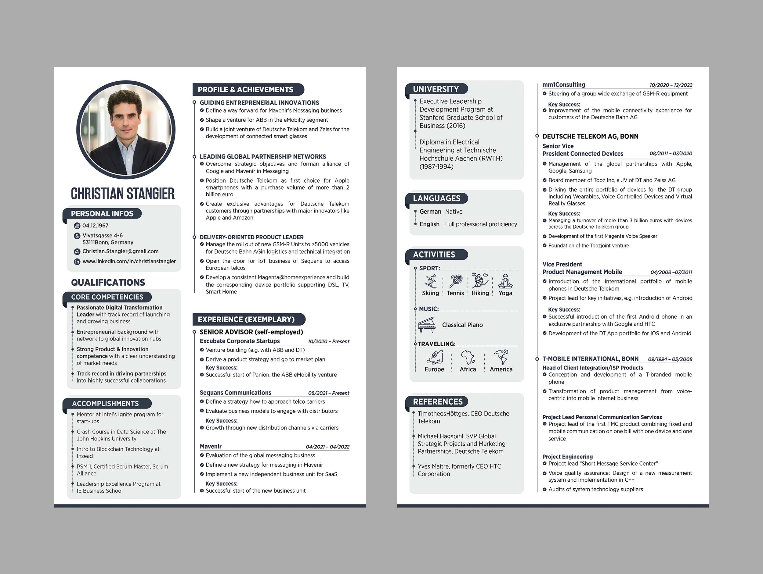 Lebenslauf-Design von GraphicsGuru für dieses Projekt | Design #29784486