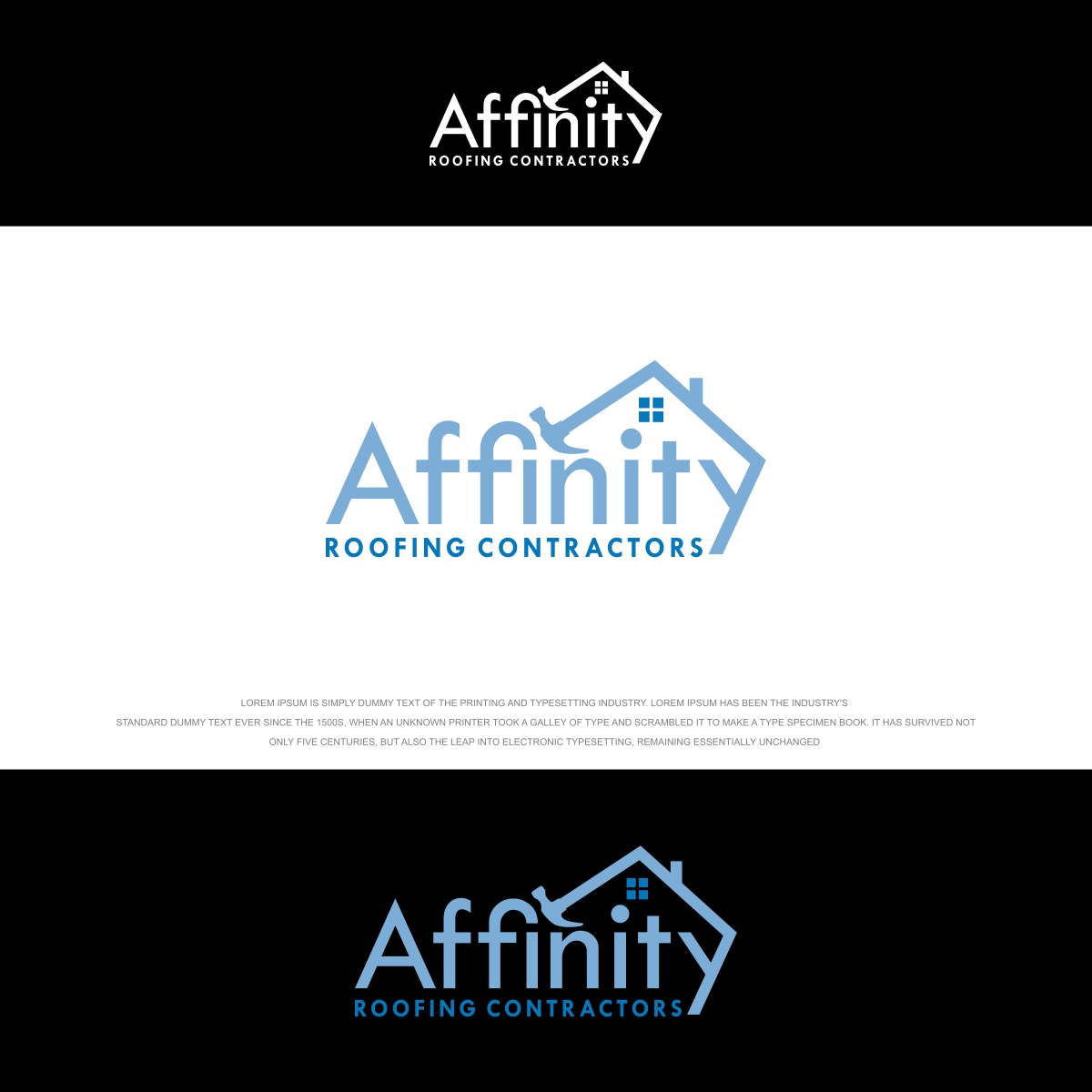 Logo Design by fly  design for Affinity Roofing Contractors | Design #29782421