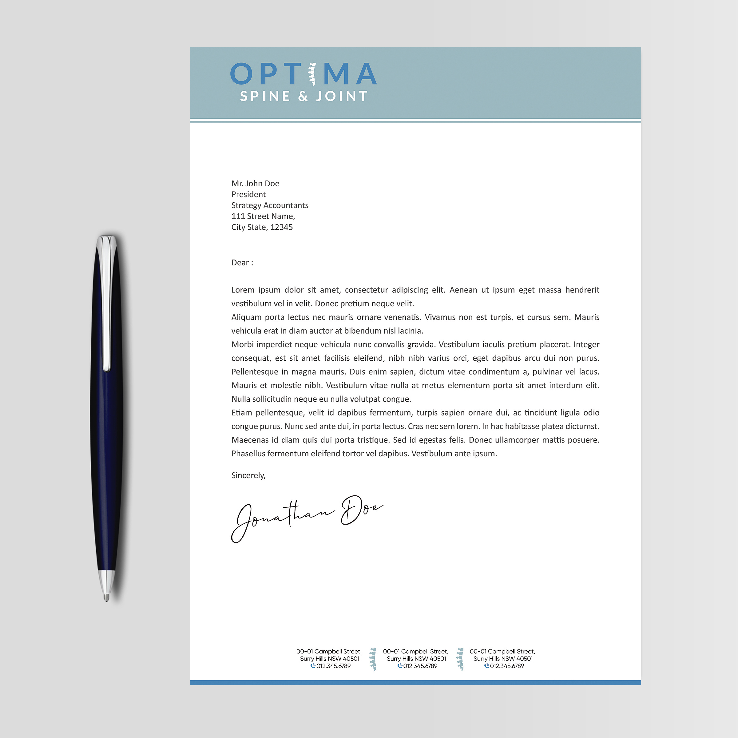 Letterhead Design by Designers Hub for this project | Design #29784769