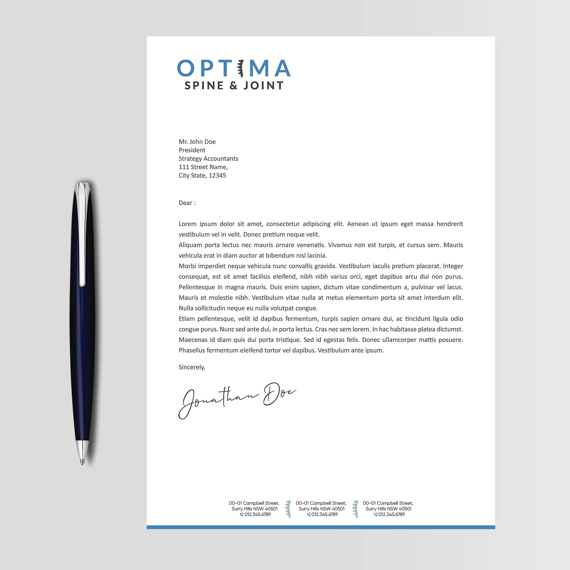 Letterhead Design by Designers Hub for this project | Design #29784770