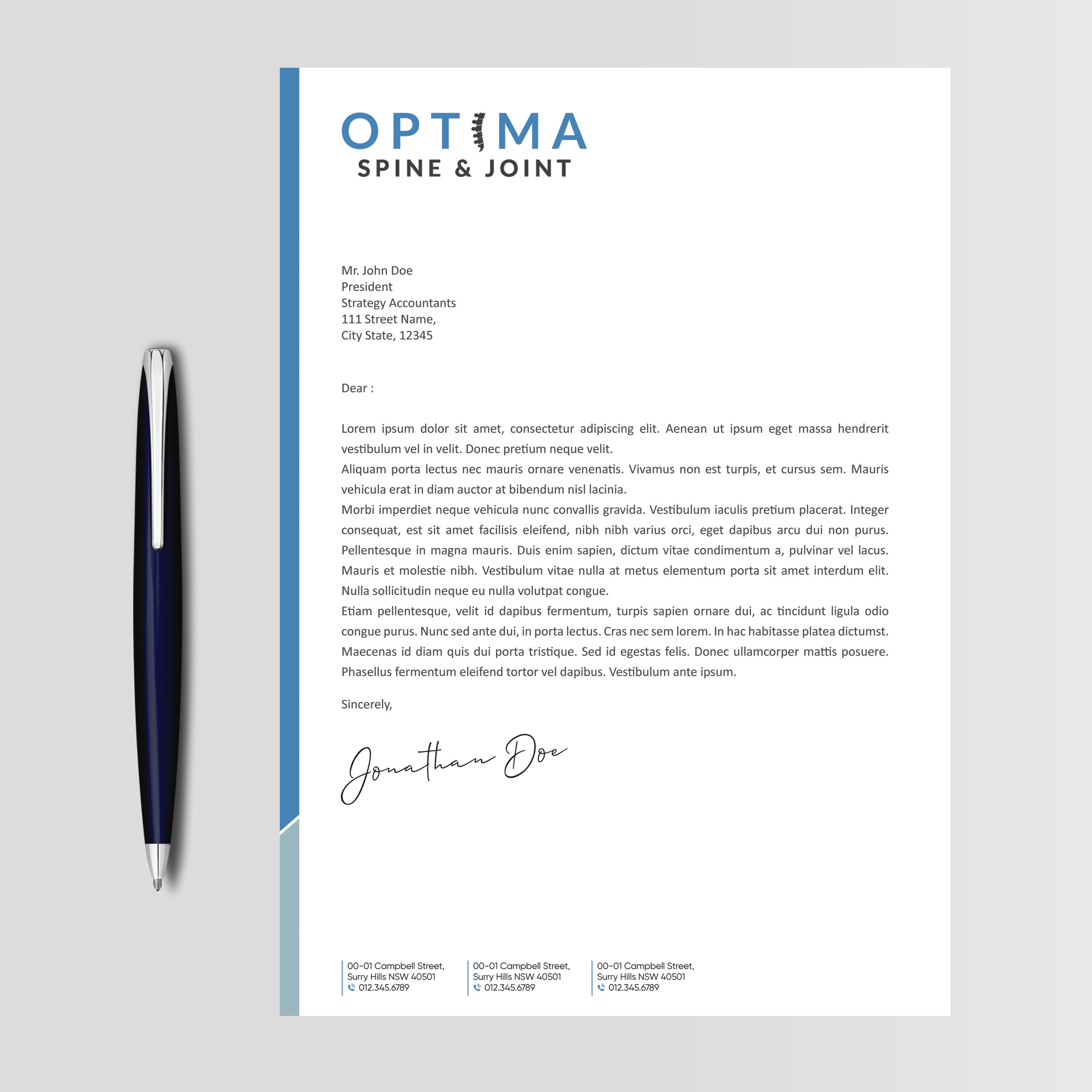 Letterhead Design by Designers Hub for this project | Design #29785277