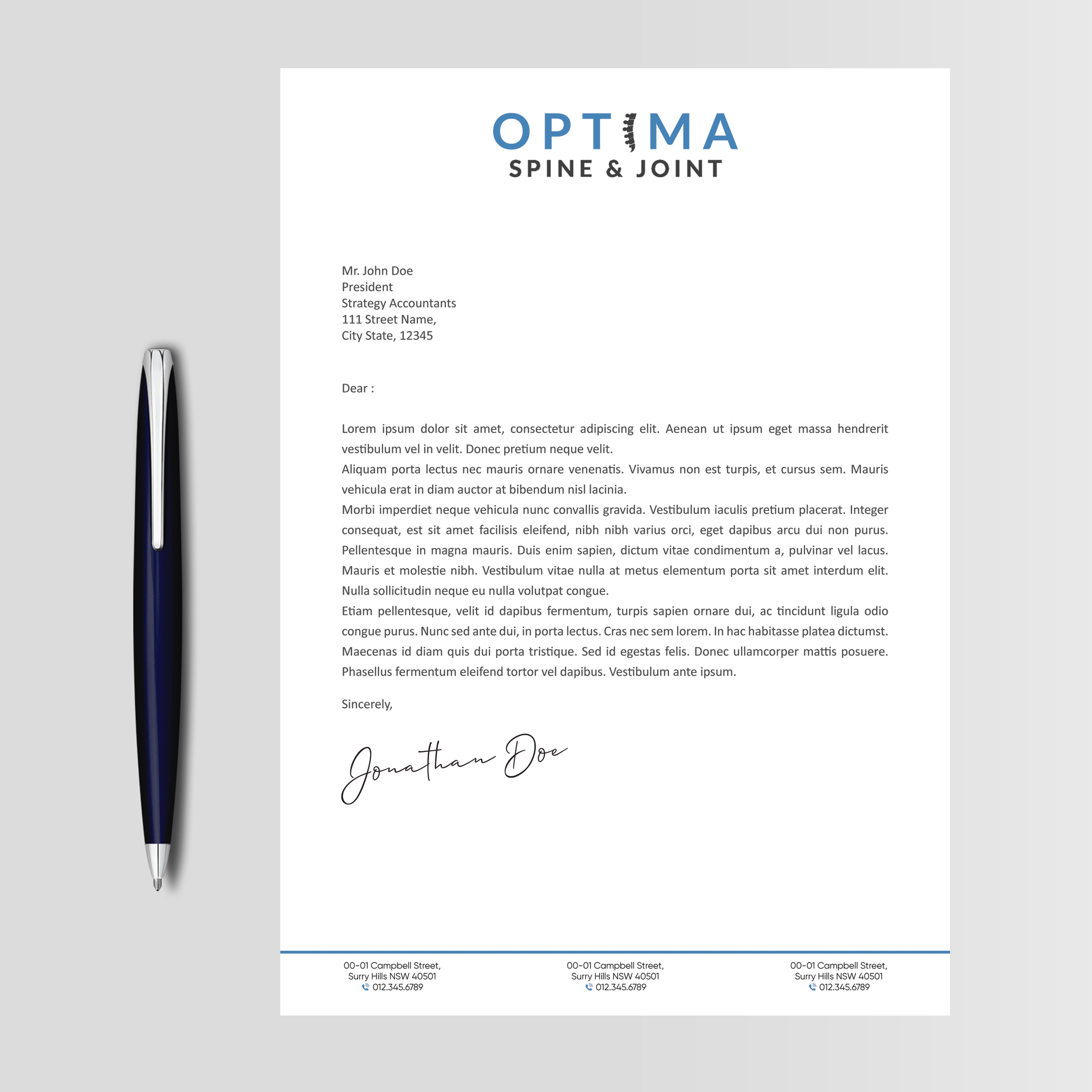 Letterhead Design by Designers Hub for this project | Design #29785346