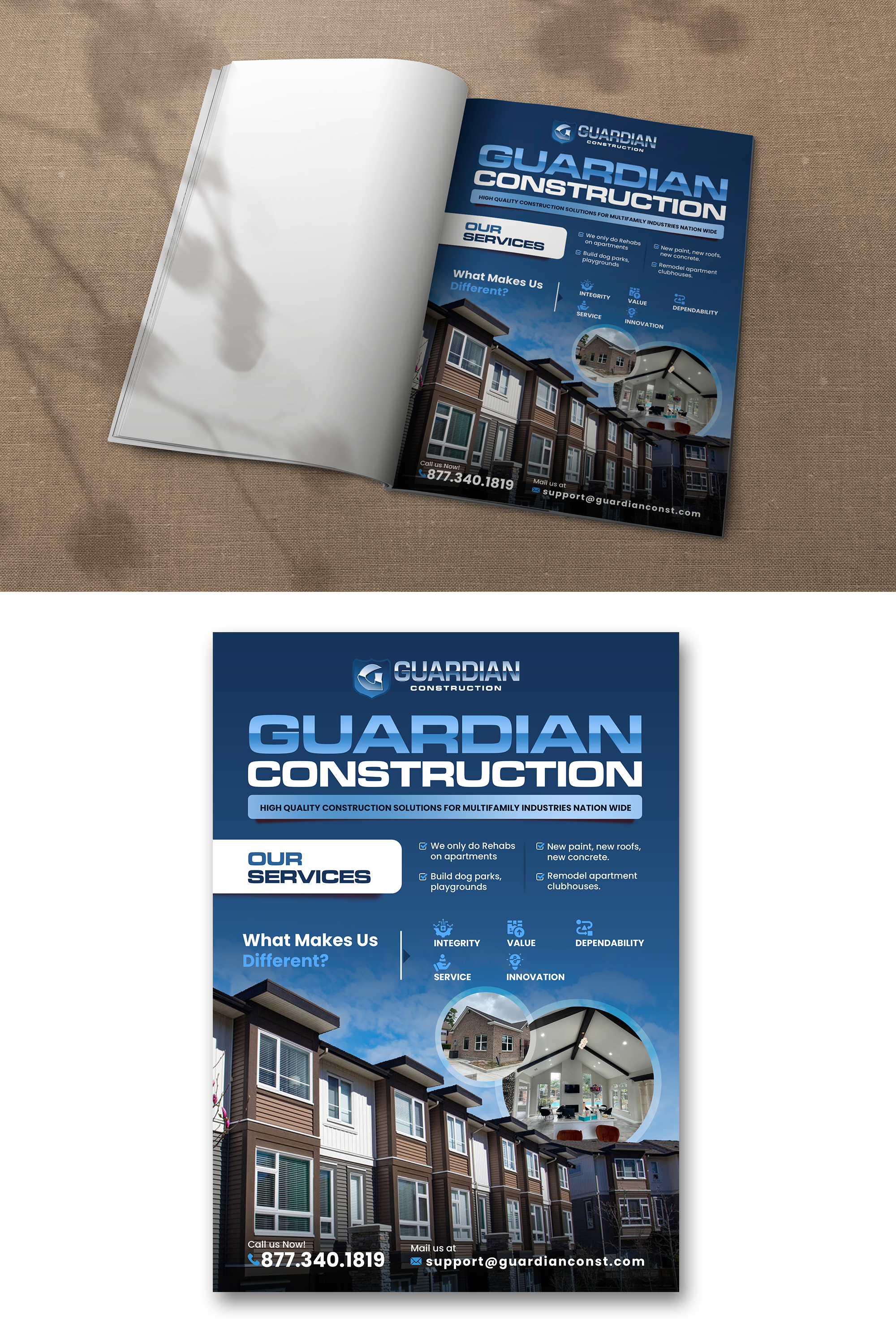 Werbe-Design von debdesign für GUARDIAN CONSTRUCTION   | Design #29787821