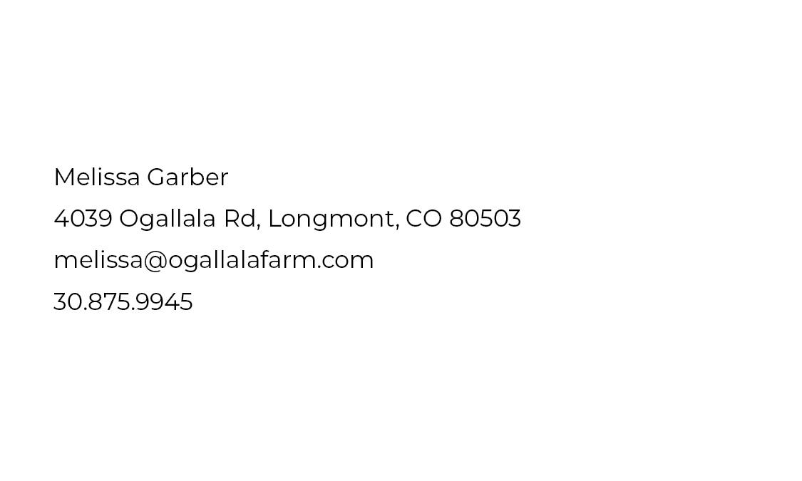 Diseño de Tarjeta de Presentación por N_erd para Ogallala Farm, LLC | Diseño #29789792