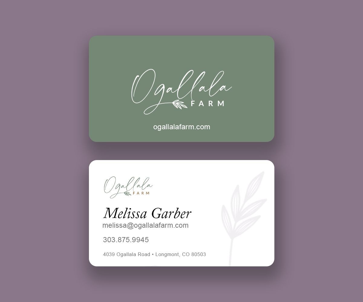 Business Card Design by Andrés Sebastián for Ogallala Farm, LLC | Design #29804143