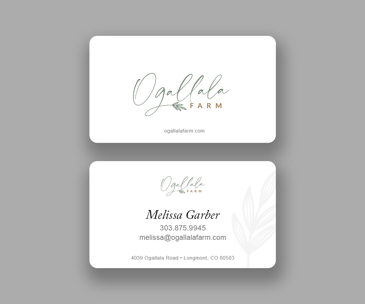 Visitenkarten-Design von Andrés Sebastián für Ogallala Farm, LLC | Design #29804240