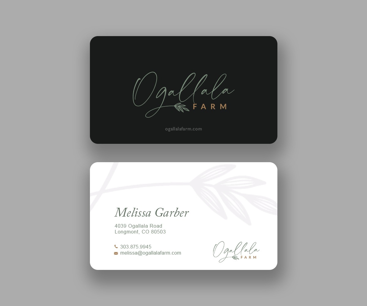 Business Card Design by Andrés Sebastián for Ogallala Farm, LLC | Design #29804811