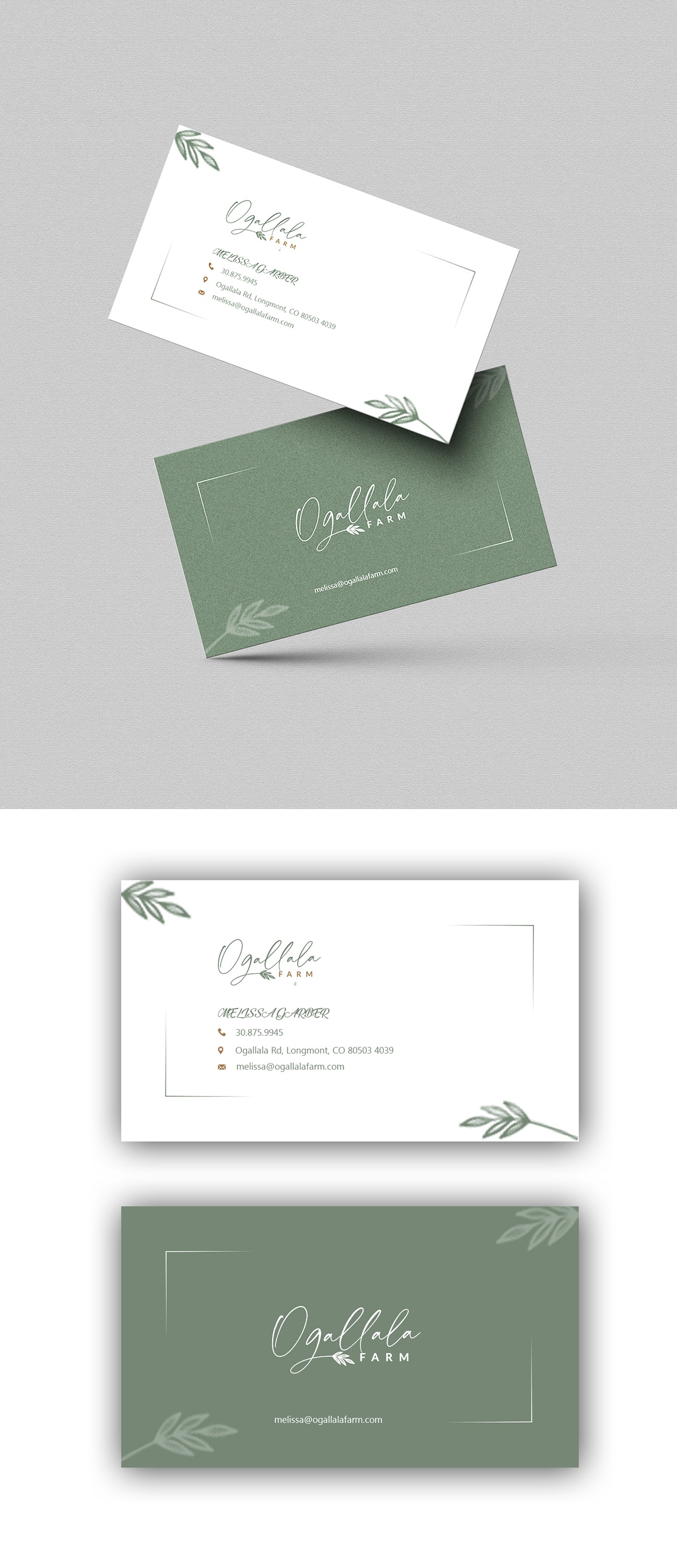 Business Card Design by Design Motion for Ogallala Farm, LLC | Design #29818646