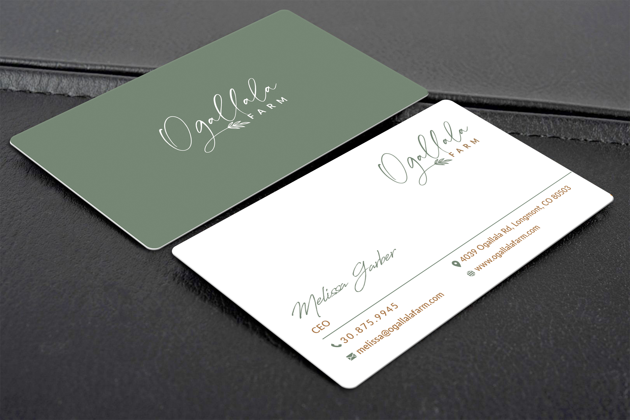 Business Card Design by Creative Moon Design for Ogallala Farm, LLC | Design #29788307