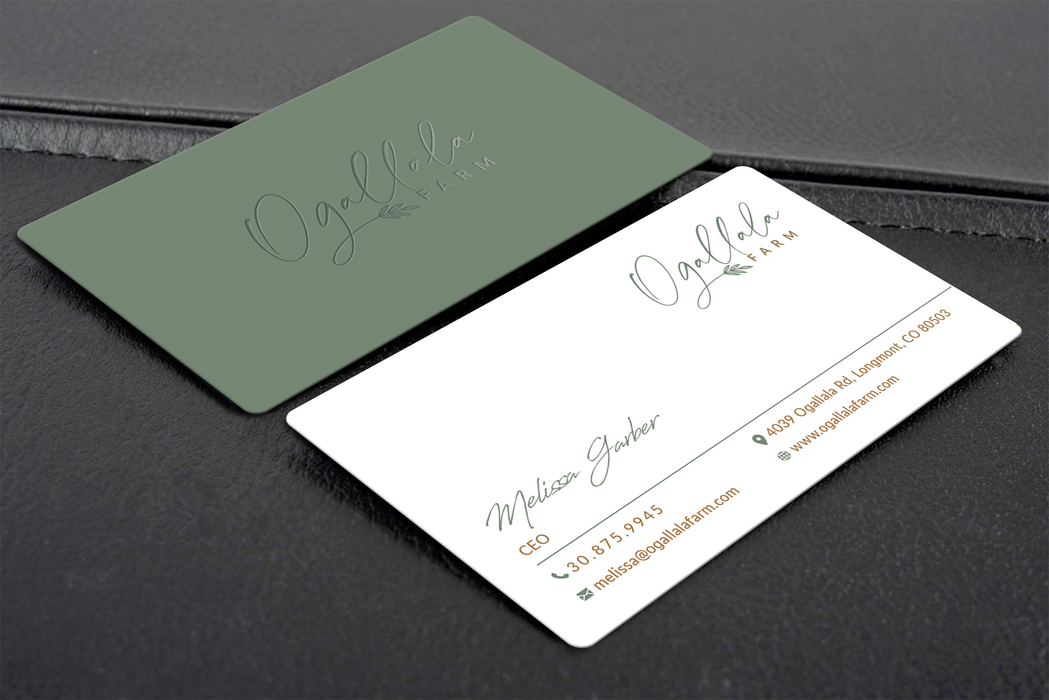 Business Card Design by Creative Moon Design for Ogallala Farm, LLC | Design #29788308