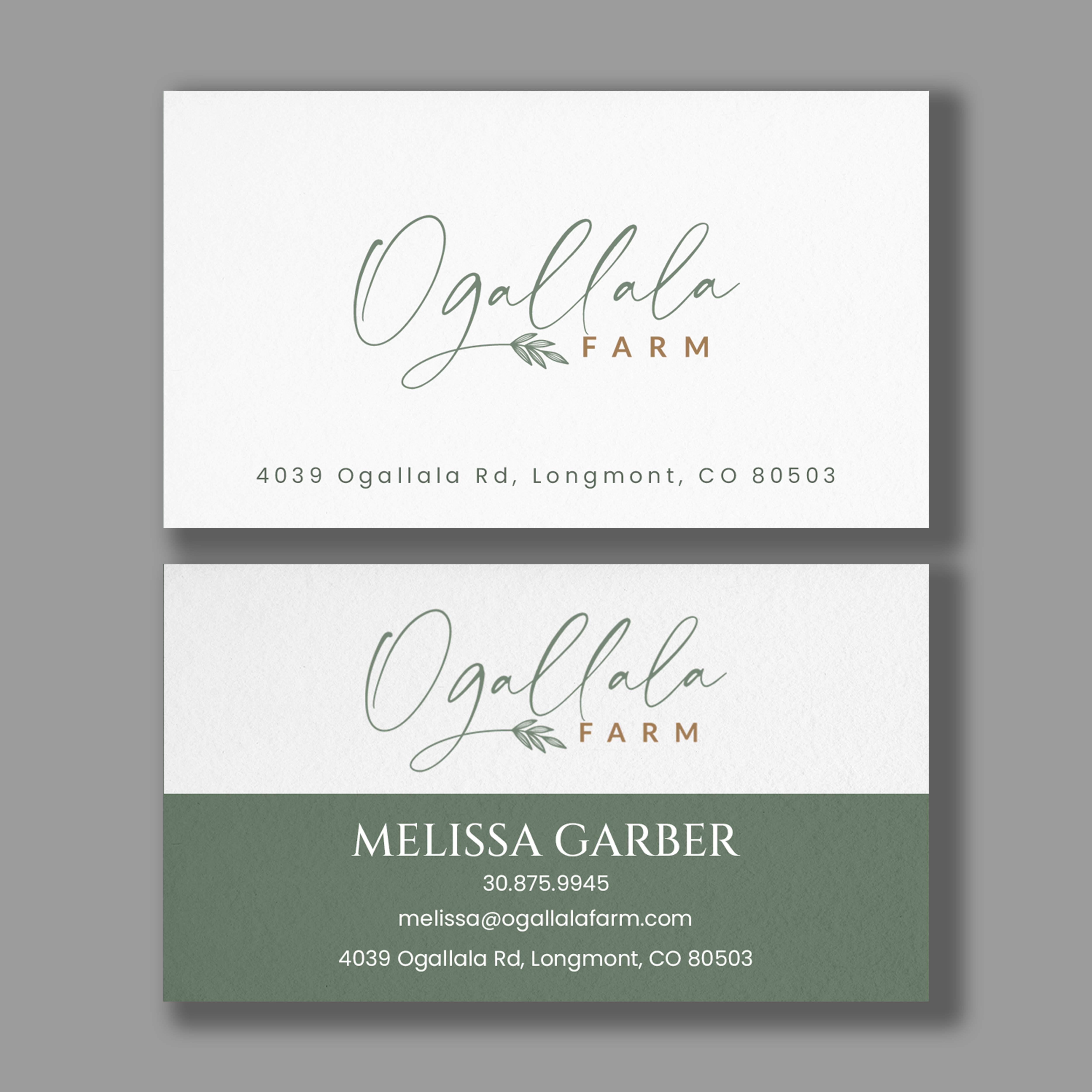 Diseño de Tarjeta de Presentación por Pegasus para Ogallala Farm, LLC | Diseño #29814518