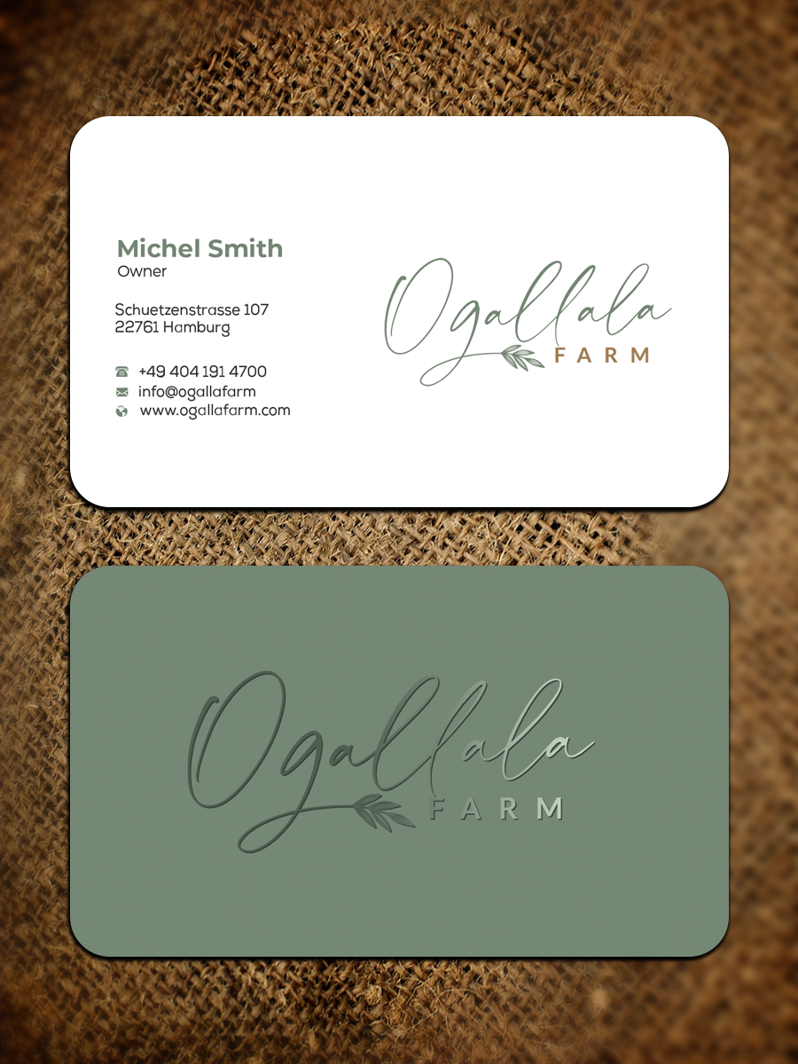 Design de Carte de Visite par Graphixpointt pour Ogallala Farm, LLC | Design #29787008