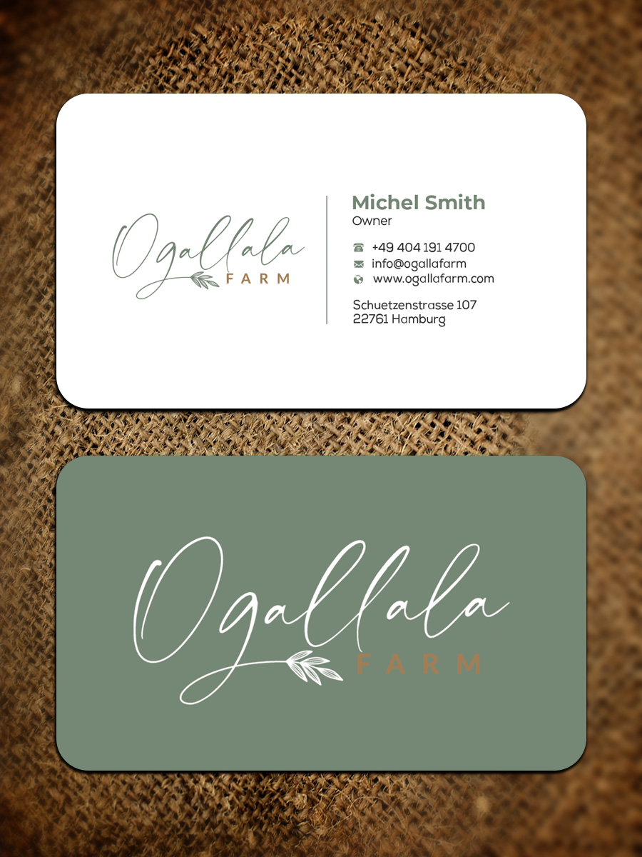 Diseño de Tarjeta de Presentación por Graphixpointt para Ogallala Farm, LLC | Diseño #29787011