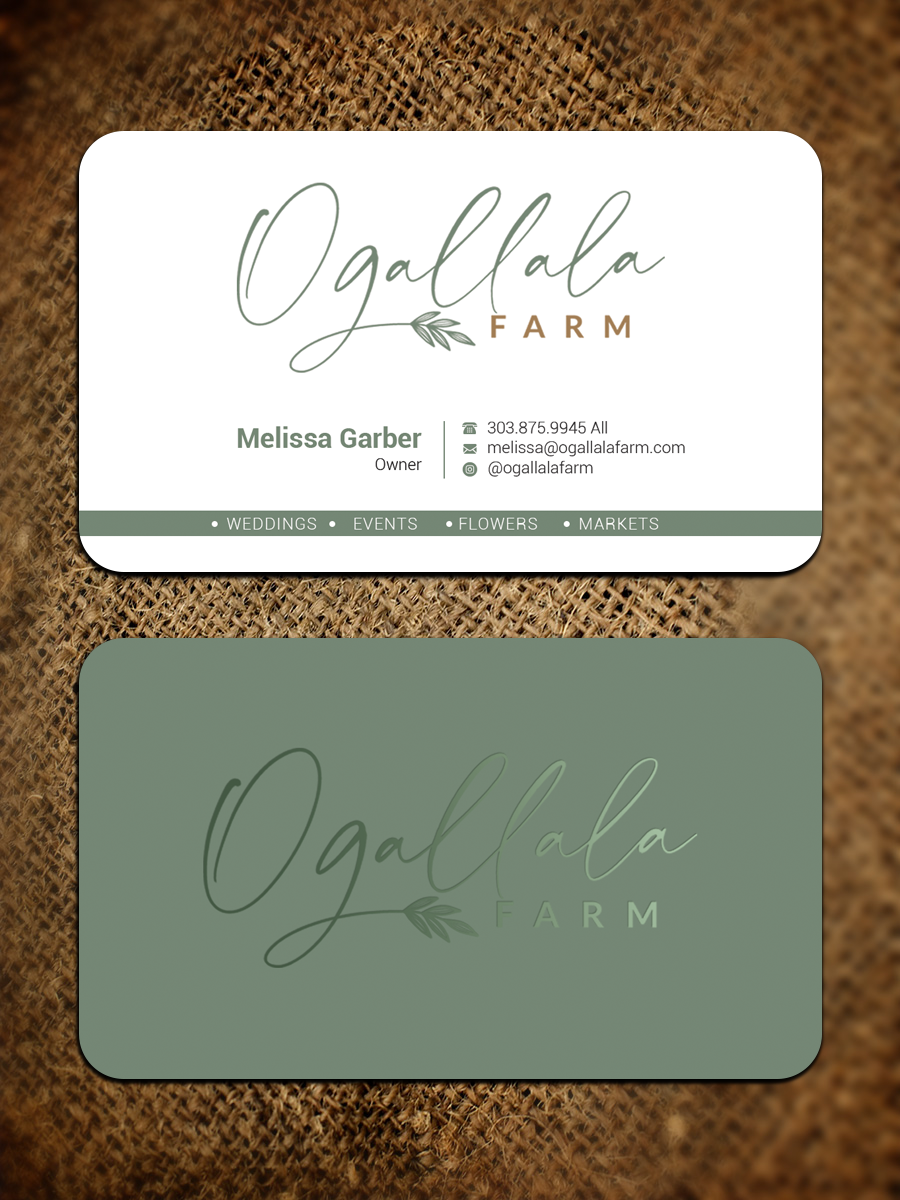 Business Card Design by Graphixpointt for Ogallala Farm, LLC | Design #29835797