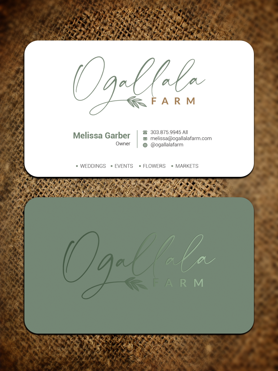 Diseño de Tarjeta de Presentación por Graphixpointt para Ogallala Farm, LLC | Diseño #29835798