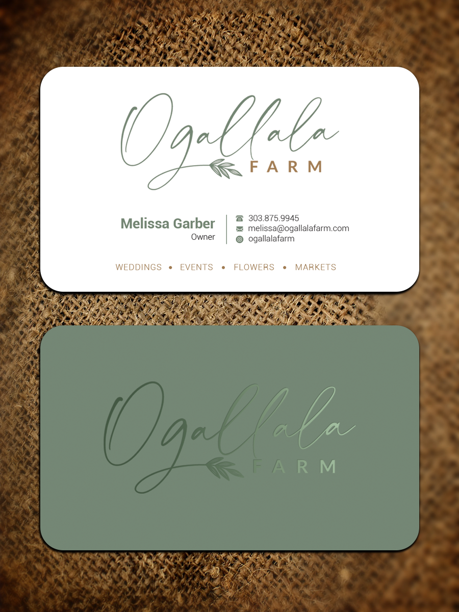 Diseño de Tarjeta de Presentación por Graphixpointt para Ogallala Farm, LLC | Diseño: #29842364