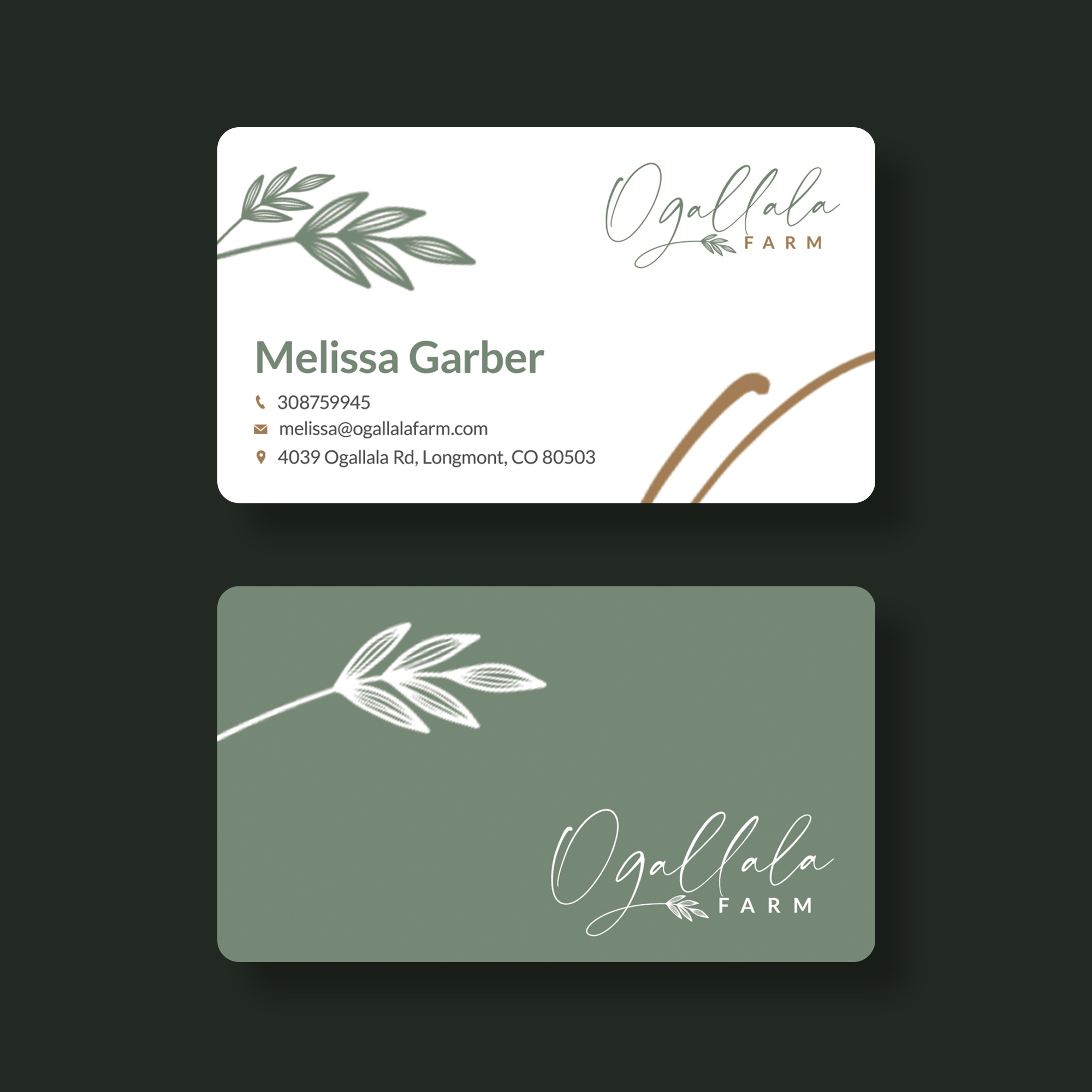 Business Card Design by Mosaic for Ogallala Farm, LLC | Design #29809254