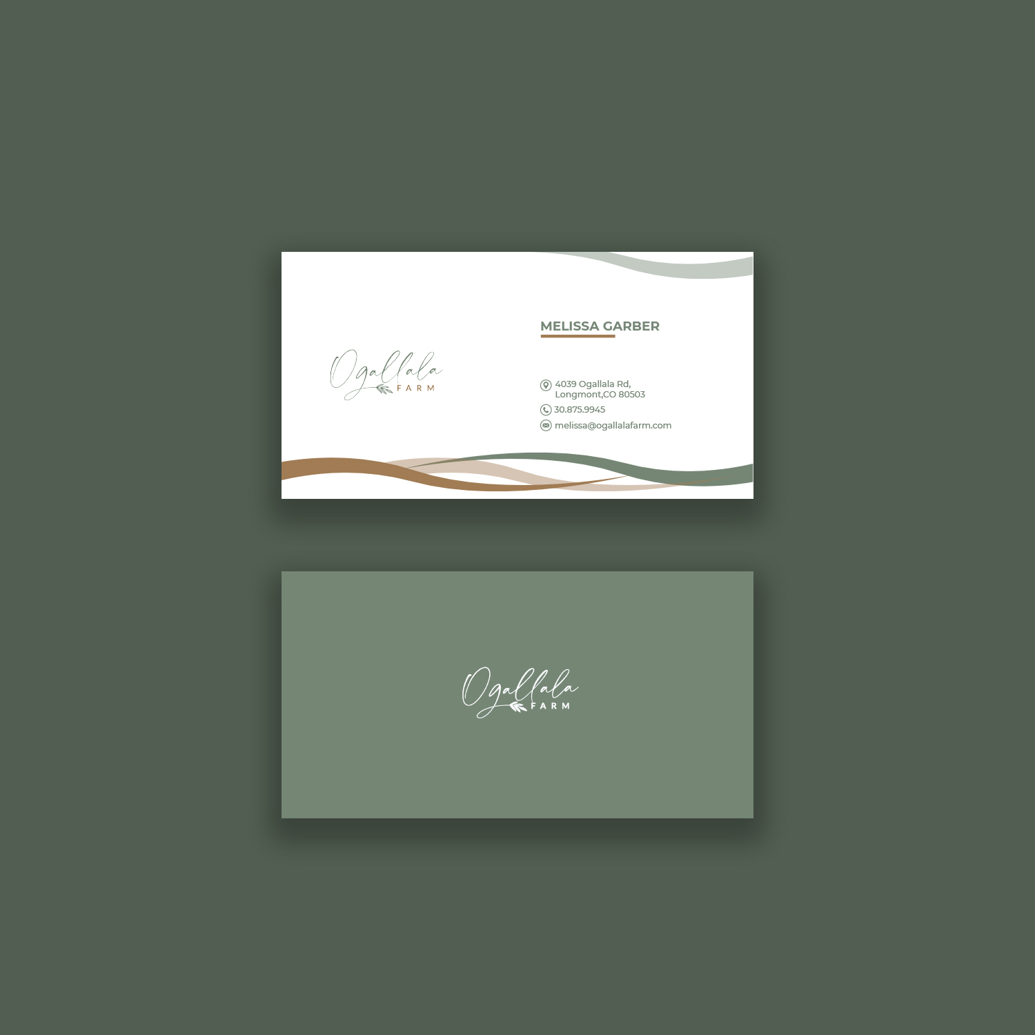 Business Card Design by Binish Rehan for Ogallala Farm, LLC | Design #29800233