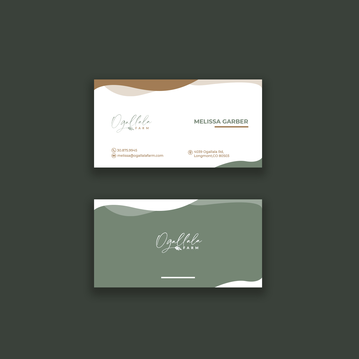 Business Card Design by Binish Rehan for Ogallala Farm, LLC | Design #29800234