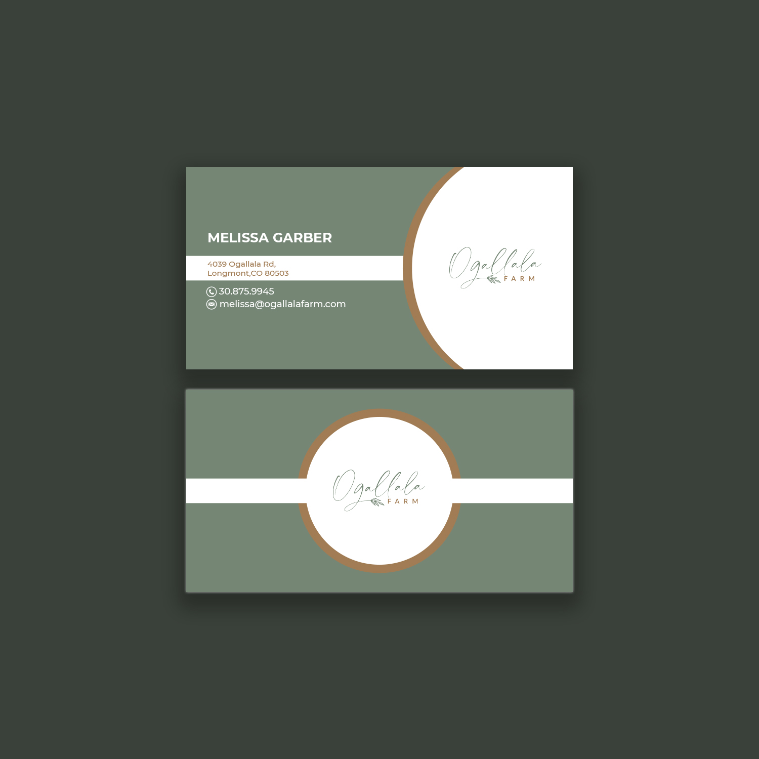 Business Card Design by Binish Rehan for Ogallala Farm, LLC | Design #29800235