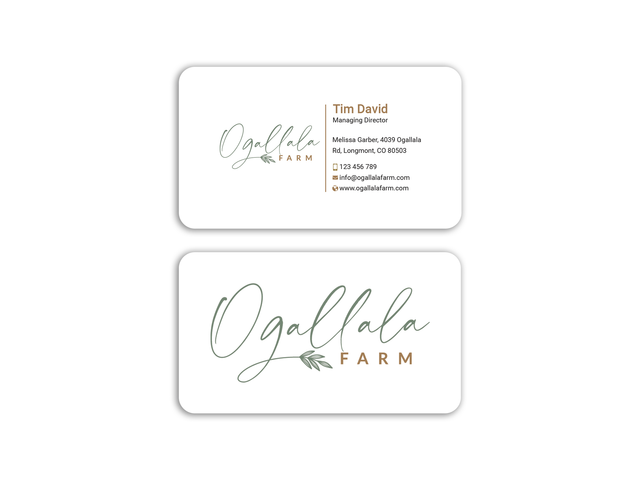 Business Card Design by Expert Bappy for Ogallala Farm, LLC | Design #29790527