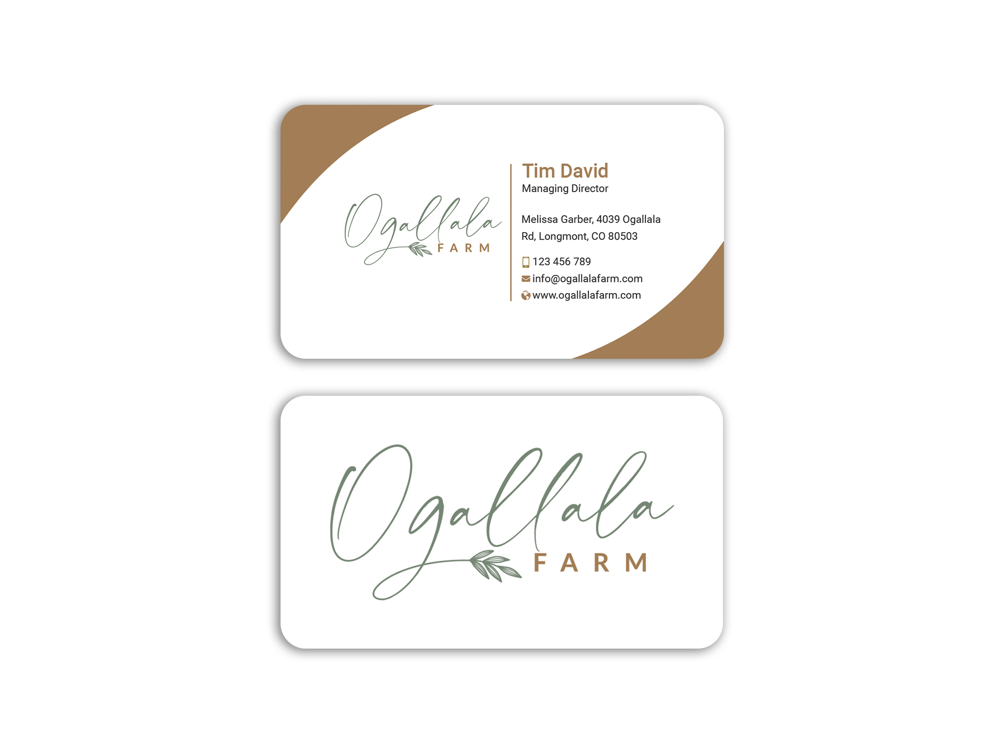 Visitenkarten-Design von Expert Bappy für Ogallala Farm, LLC | Design #29790528