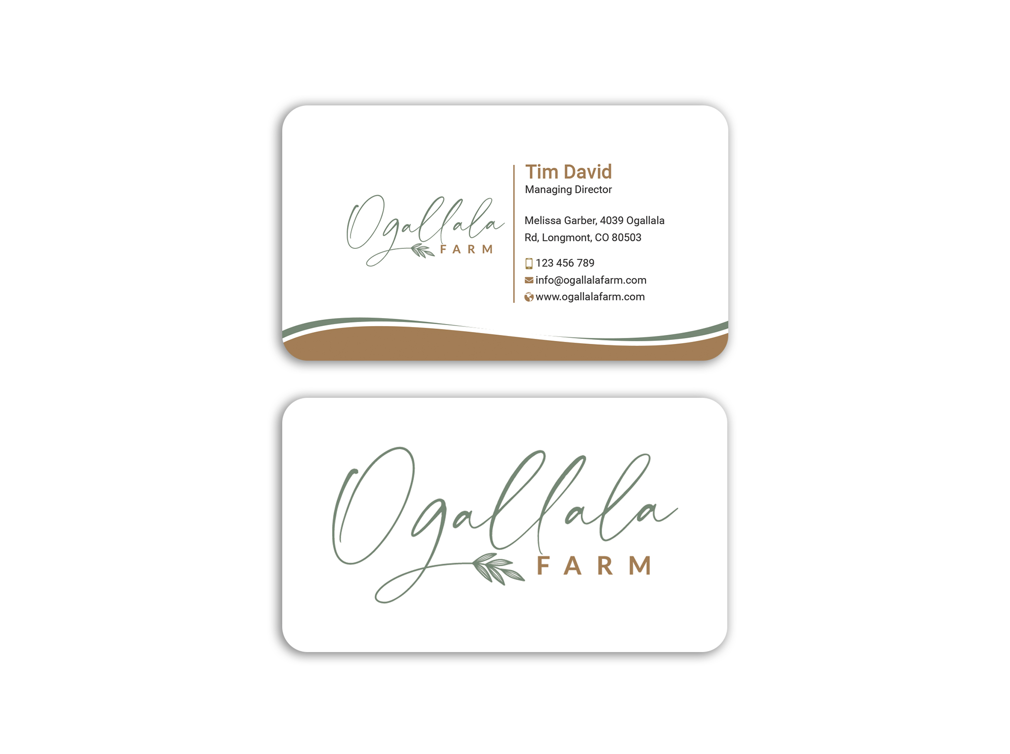Business Card Design by Expert Bappy for Ogallala Farm, LLC | Design #29790530